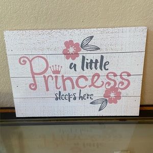 Princess wooden sign